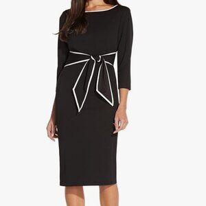 NWT Adrianna Papell Black Dress with White Trim; chic and elegant; size 22W